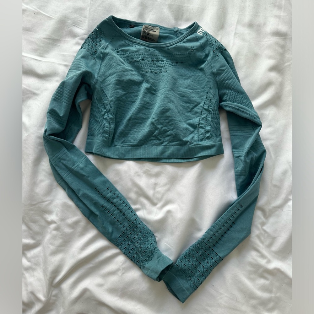 Gymshark Blue Fitted Crop
